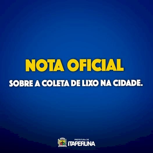 Nota Oficial sobre a Coleta de Lixo na Cidade.