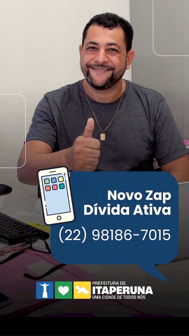 Inovação: Prefeitura de Itaperuna lança atendimento via WhatsApp para Dívida Ativa